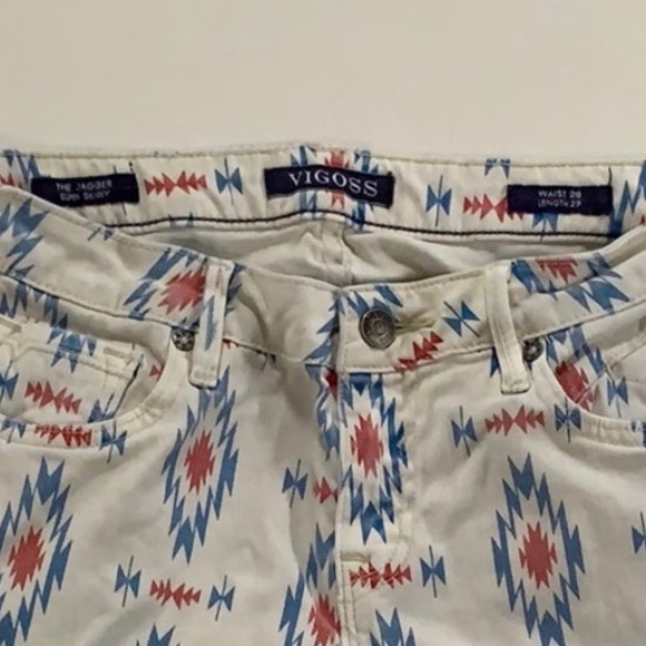 Vigoss Jagger Southwest Print Skinny Jeans SIZE:28 - Picture 5 of 9